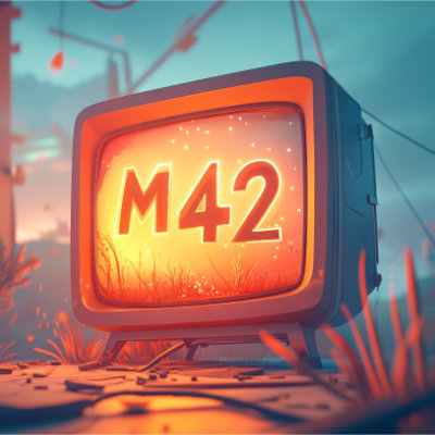 TV Screen showing M42
